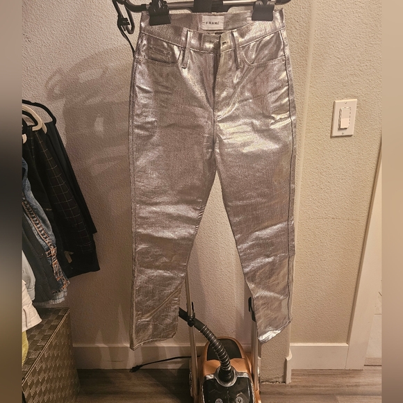 frame le sylvie jeans silver metallic - Picture 4 of 8